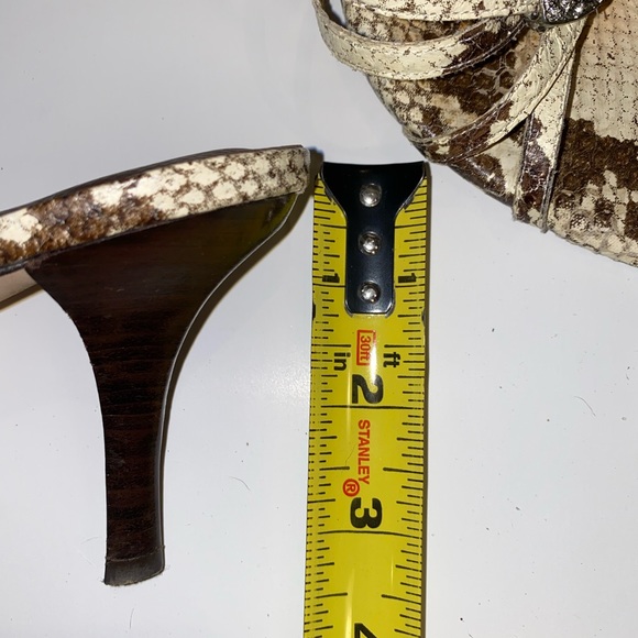 Pelle Moda "Vapor" Brown/Beige Python Slide/Heels - Picture 2 of 11